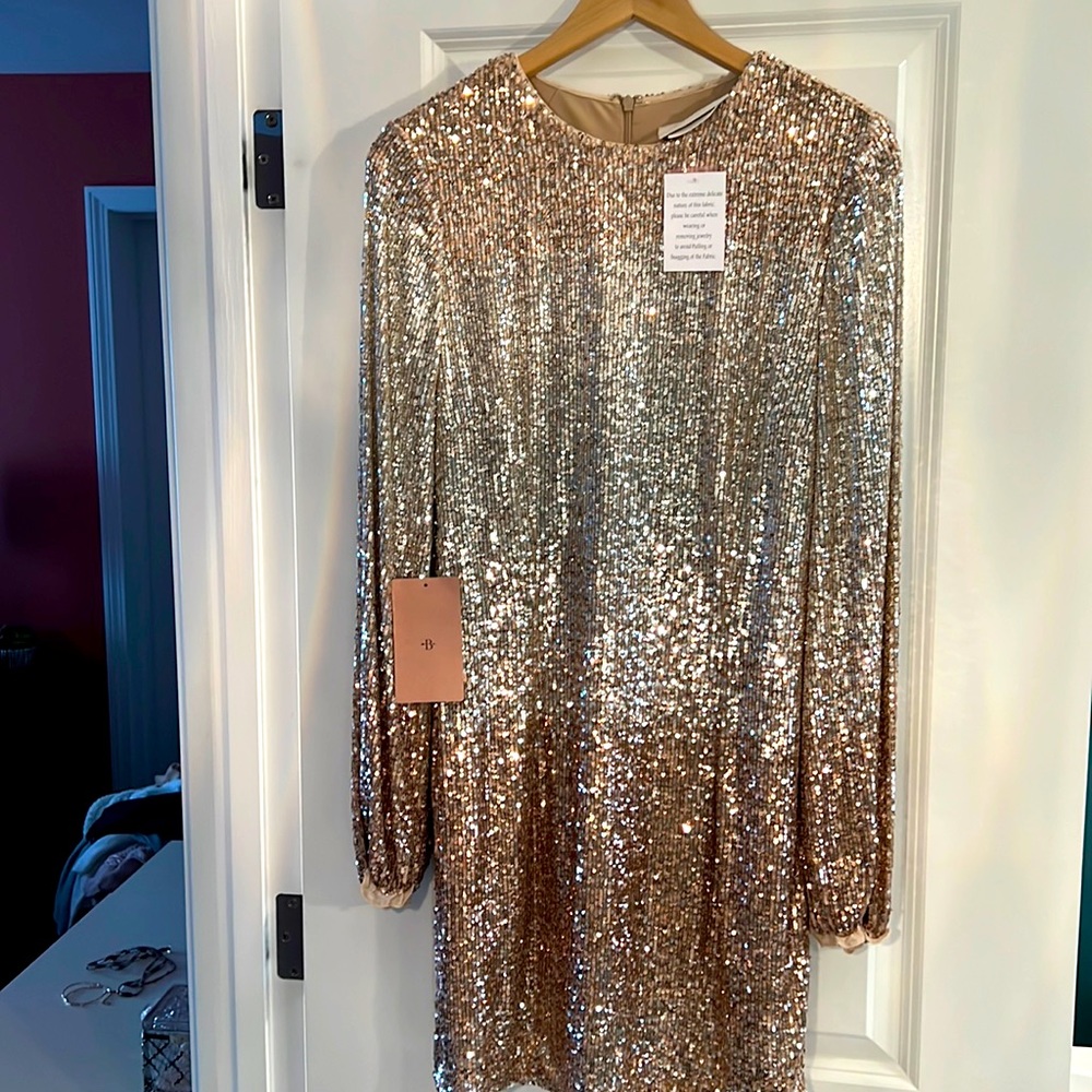 BHLDN CARYS ROSE GOLD OMBRÉ DRESS - New with Tags in perfect condition.
